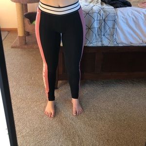 PINK leggings with pink detailing on the ankles